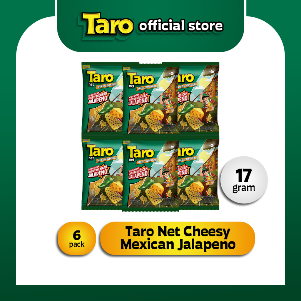 

TARO NET Cheesy Mexican Jalapeno 17g 6 pcs Snack Ringan renceng