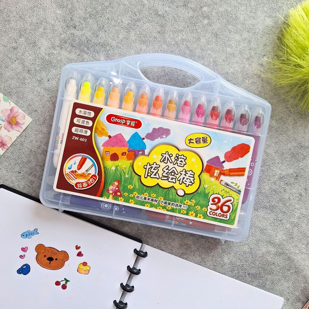 

Grasp Crayon Oil pastels 36 warna ZW603 MATA BESAR