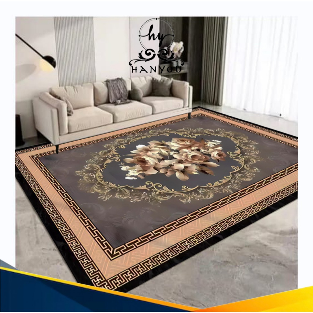 New Hanyou - Karpet Eropa Polyester Tebal 5 Mm Aestethic