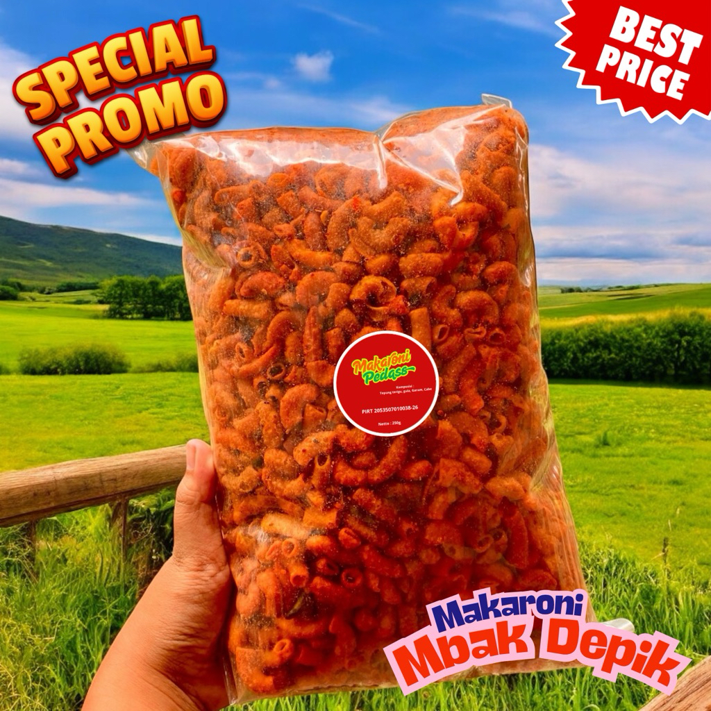 

Makaroni 250g Pedas | Makaroni Mbak Depik Pedas Supper | 250g Makaroni Pedas