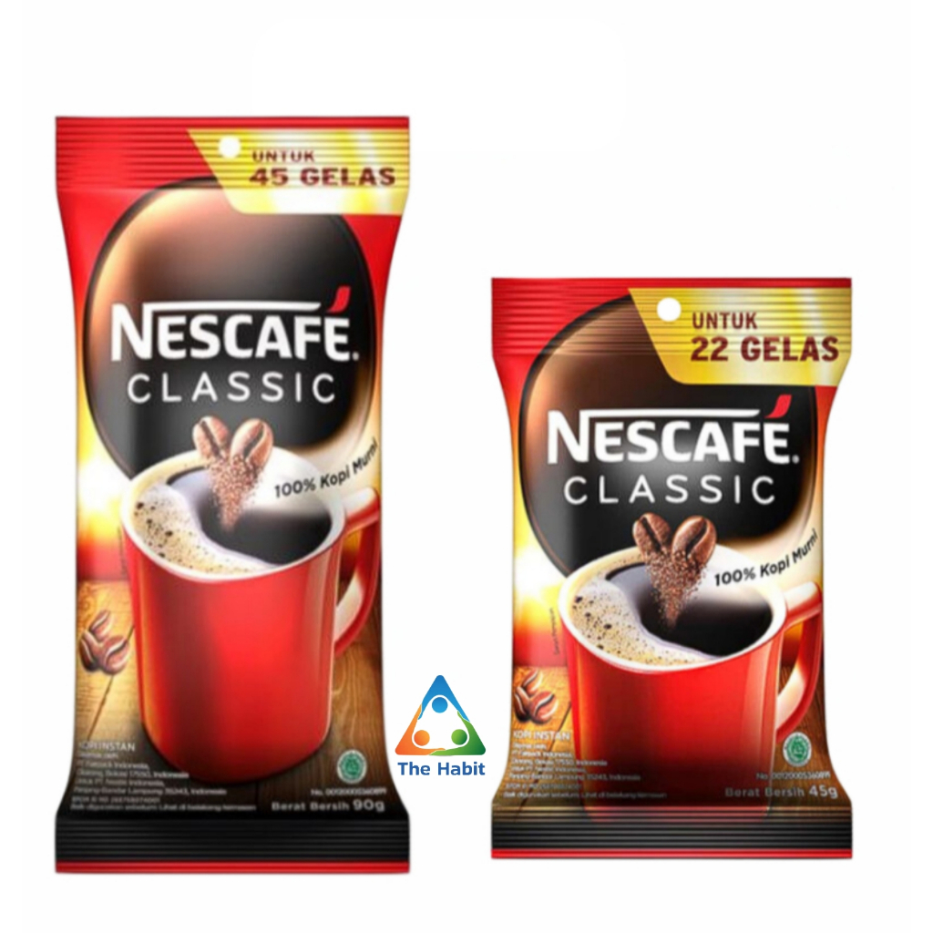 

(The Habit) NESCAFE CLASSIC Kopi Instan Sachet Bag 90gr 45gr