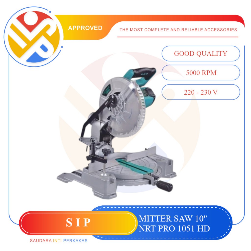 NRT PRO Mitersaw Mesin Gergaji Alumunium Miter saw 10" 1051 HD