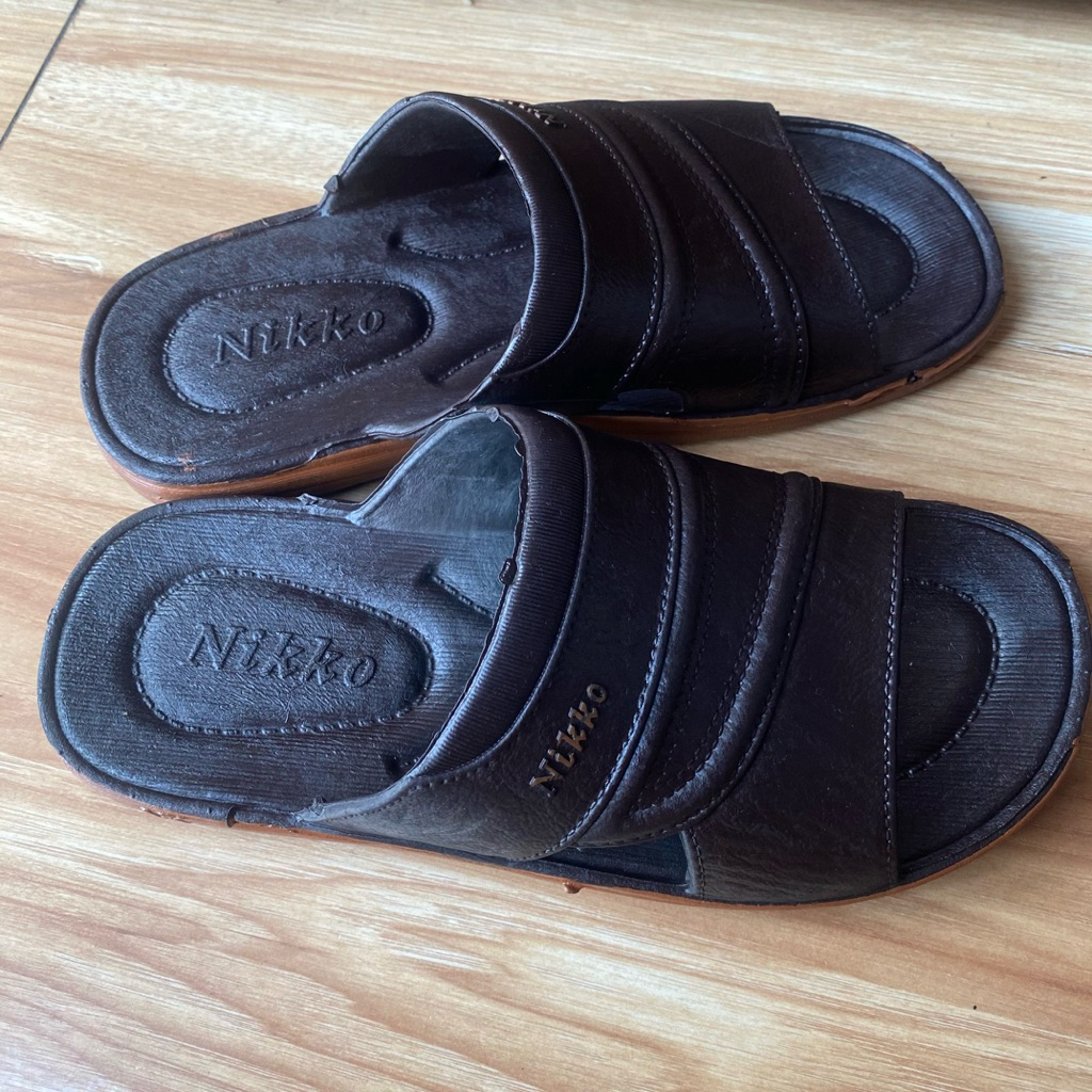 NIKKO 8012 8056 SANDAL SELOP NIKKO COKLAT SANDAL BAPAK SELOP SLOP CASUAL NIKKO M L XL