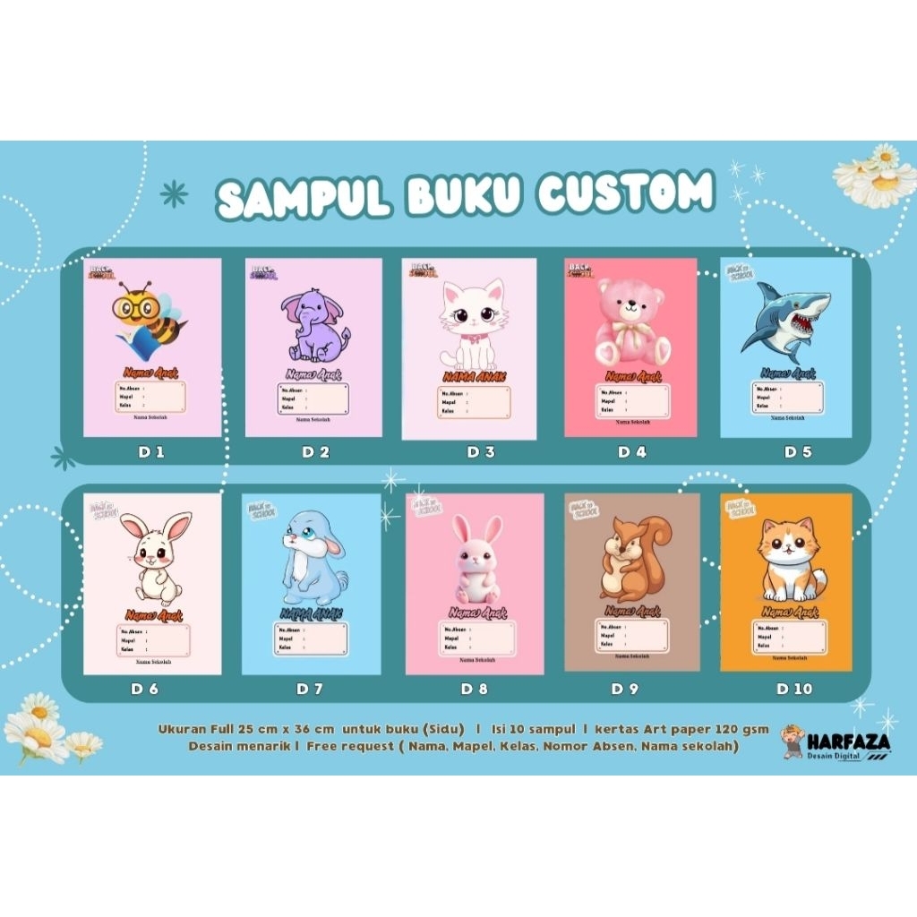 

Custom Sampul Buku Tulis l ukuran 25 x 36 cm