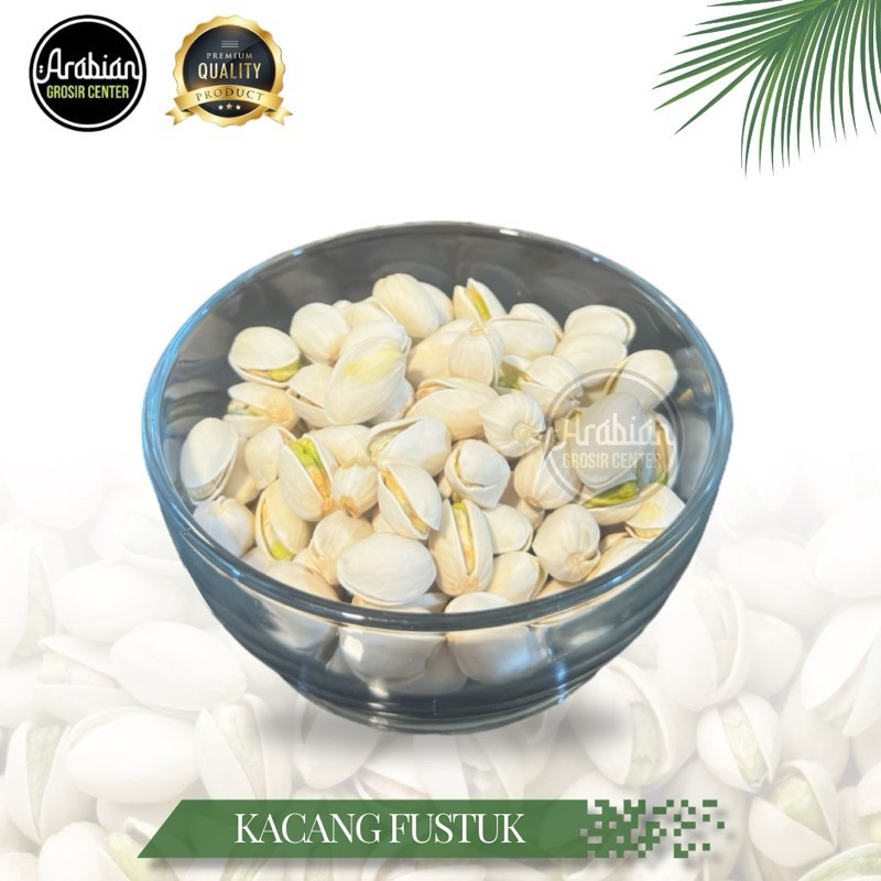 

Kacang Fustuk Pistachio 100 gr Kacang khas Arab Kulit Putih Pistacio 100gram Panggang oleh oleh haji