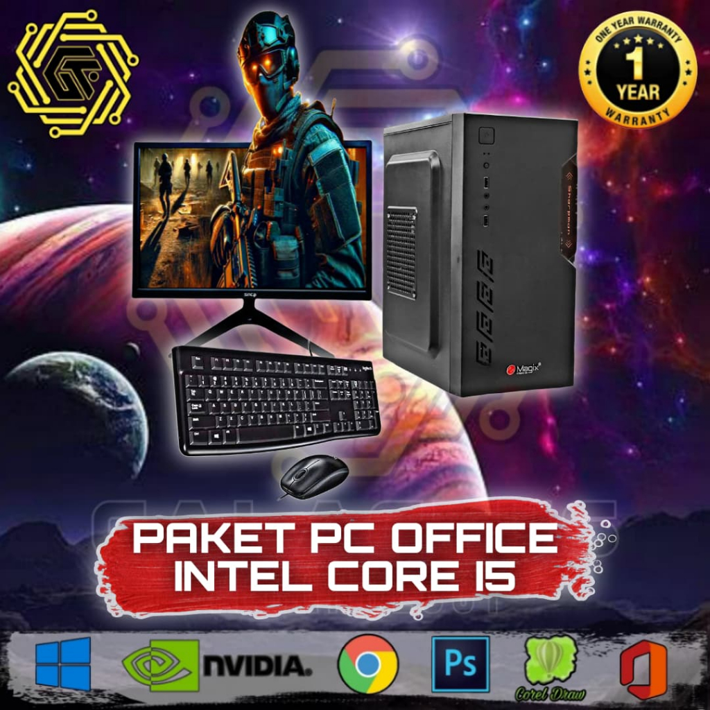 PAKET PC KOMPUTER OFFICE INTEL CORE I5