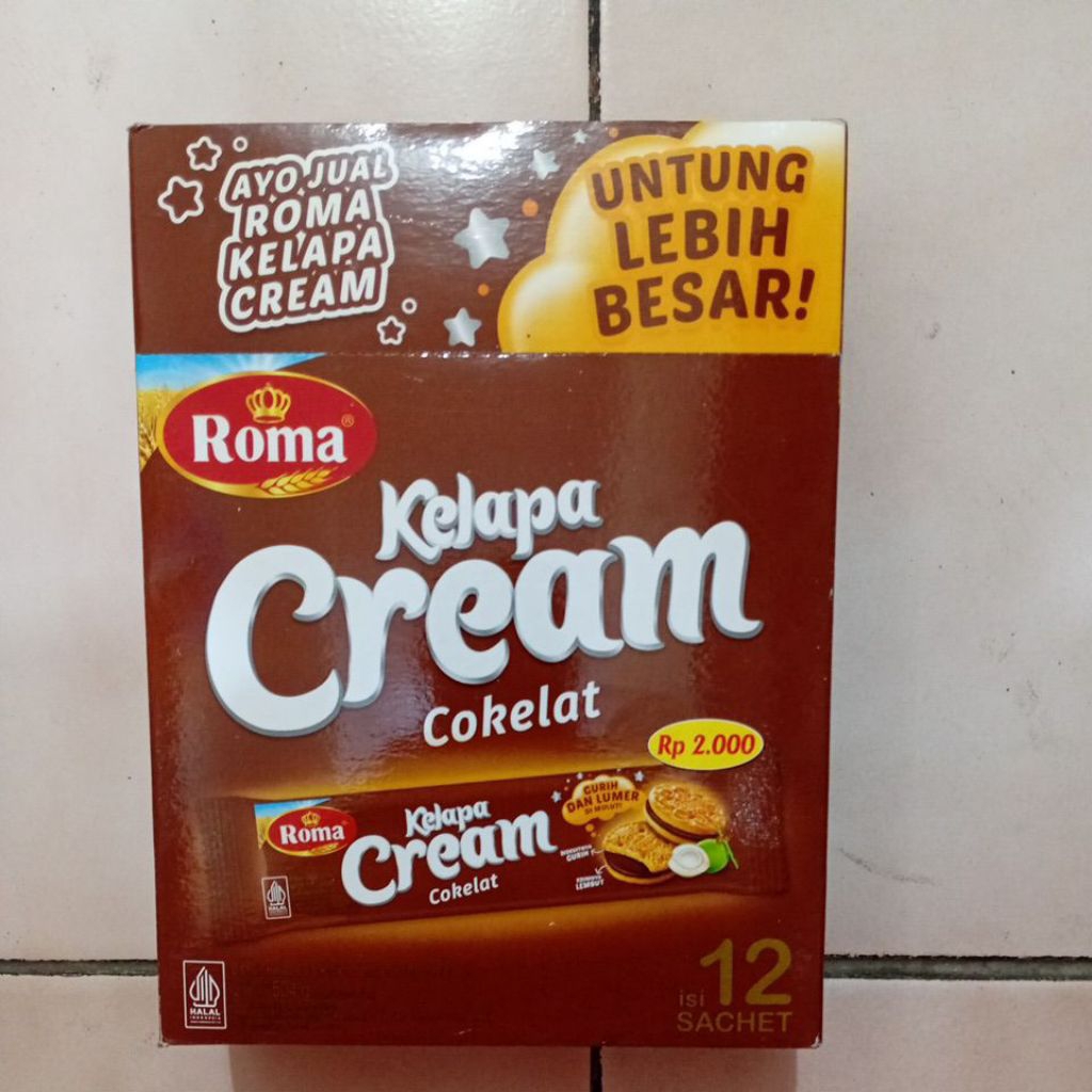 

Roma Kelapa Cream Coklat 1 Pack Isi 12 Sachet 504 gr