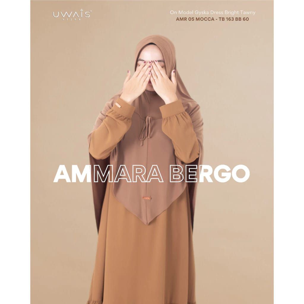 AMMARA BERGO UWAIS HIJAB BERGO INSTAN DEWASA BAHAN JERSEY