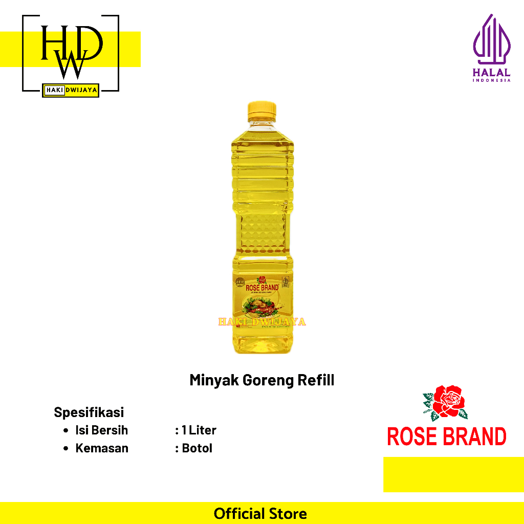 

[1 Liter] Rose Brand Minyak Goreng Kemasan Botol