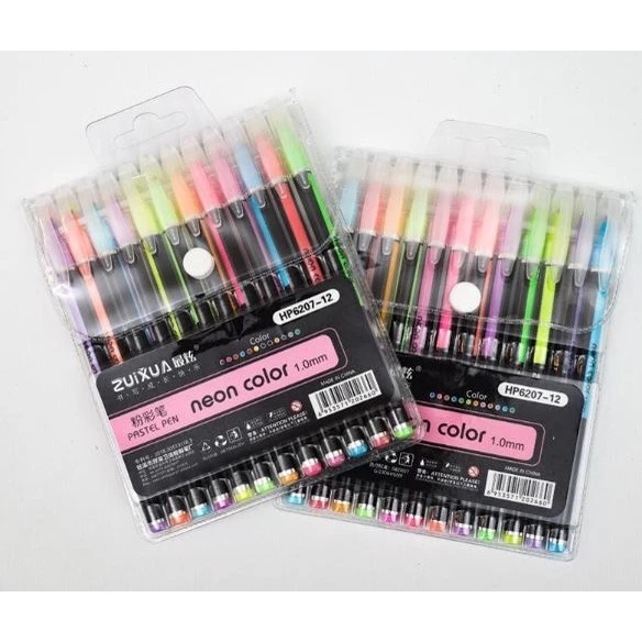 

[1 SET / 12 WARNA] PEN ZUiXUA HP6207-12 12W PASTEL