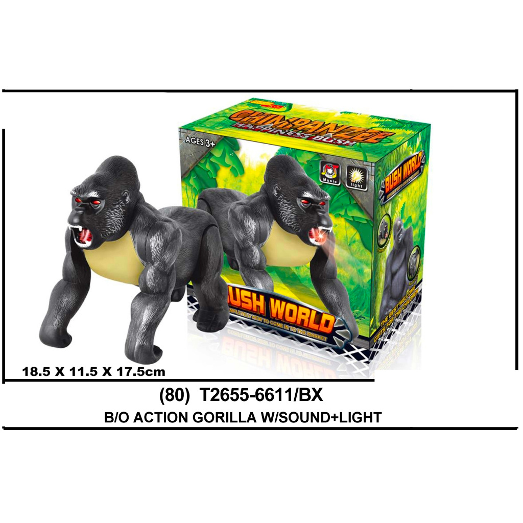 MAINAN GORILLA BO KINGKONG BATERAI MUSIK SOUND 6611