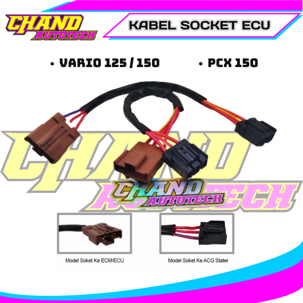 Soket Kabel Socket ECU ECM Honda Vario 125 150 Pcx 150 Kabel Ecu New Vario 125 VARIO 150 2018 - 2019