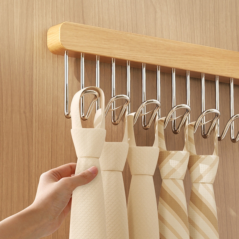 Rel Geser Telescopic Hook Hanger Rak Pengering Lemari Pakaian Tarik