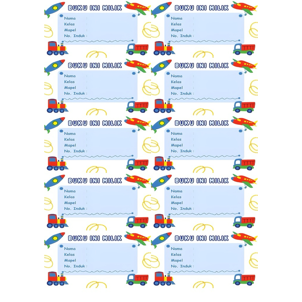 

MDK - Label Sticker Nama utk buku tulis dan buku paket sekolah