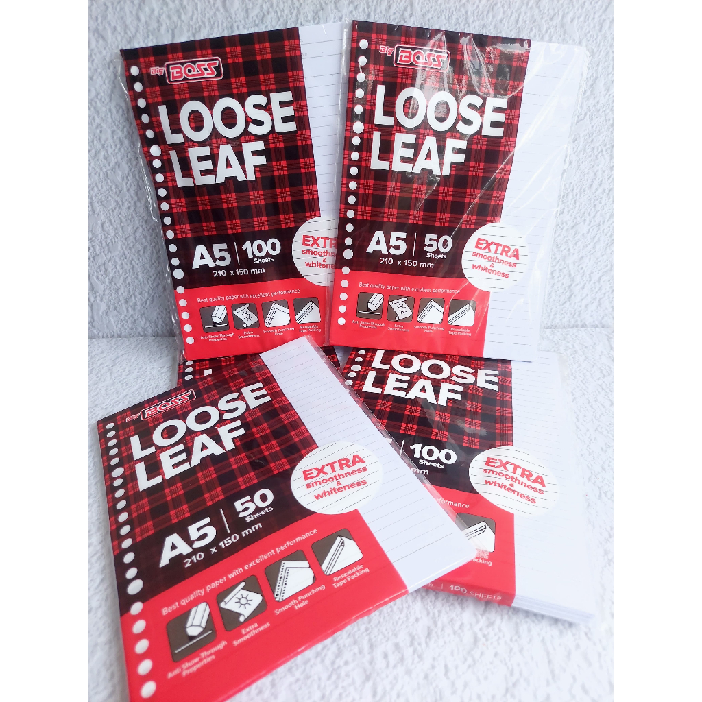 

Isi Binder A5 BigBoss Loose Leaf 50-100 Lembar/Sheets