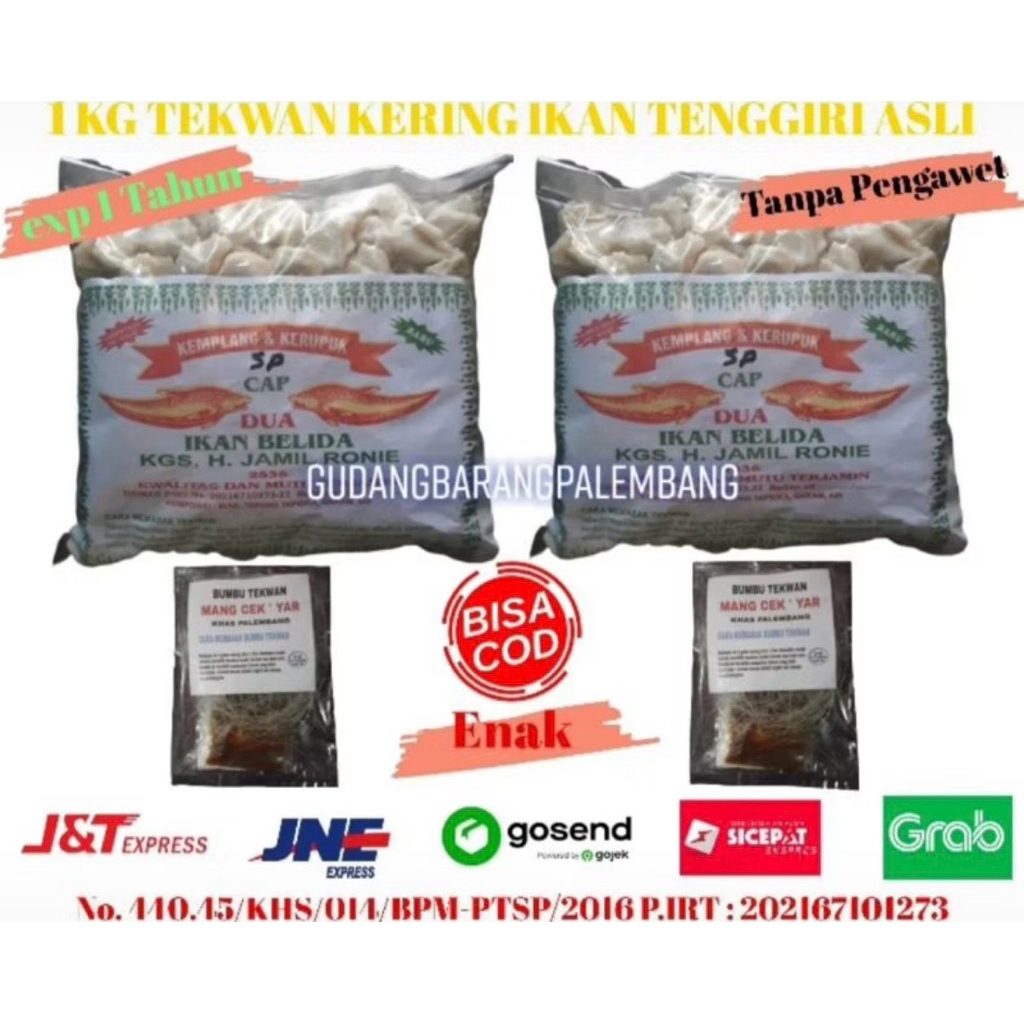 

(BISA COD) 1 KG TEKWAN TENGGIRI ASLI TEKWAN KERING PALEMBANG