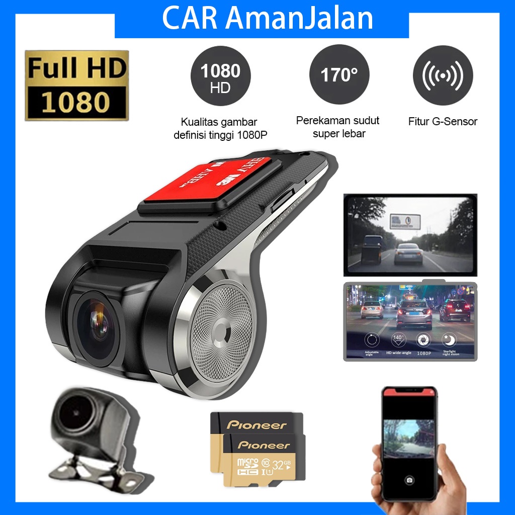 Dashcam【Lokal Stok】H01 Dashcam Untuk Mobil Dashcam mobil Dashcam Deskcam Mobil Kamera Dashboard Mobi
