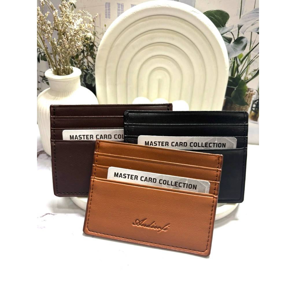 Dompet Kartu Tipis Card Wallet Simple Pria & Wanita Dompet Mini Kulit