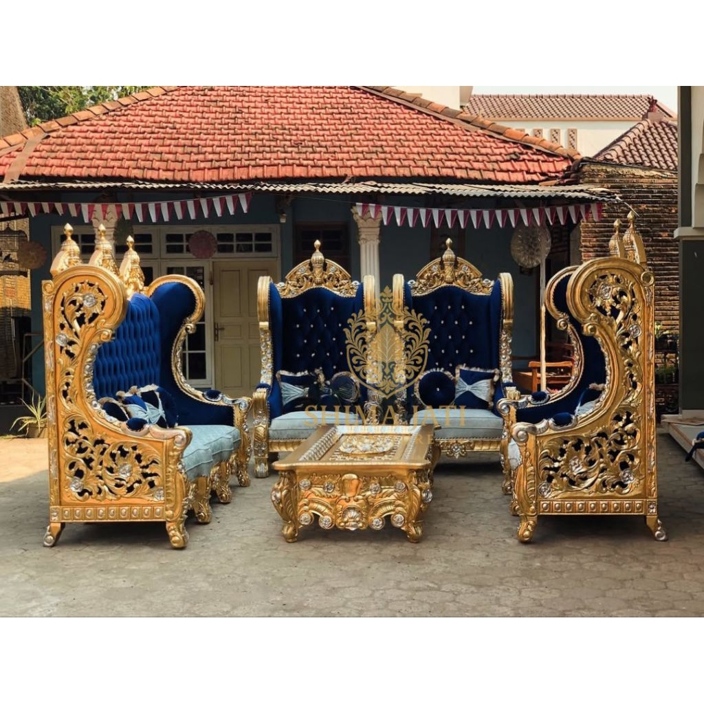 Kursi sofa tamu raja ukir Jepara sultan dan mewah (kursi mewah, kursi raja, Kursi raja, kursi tamu)