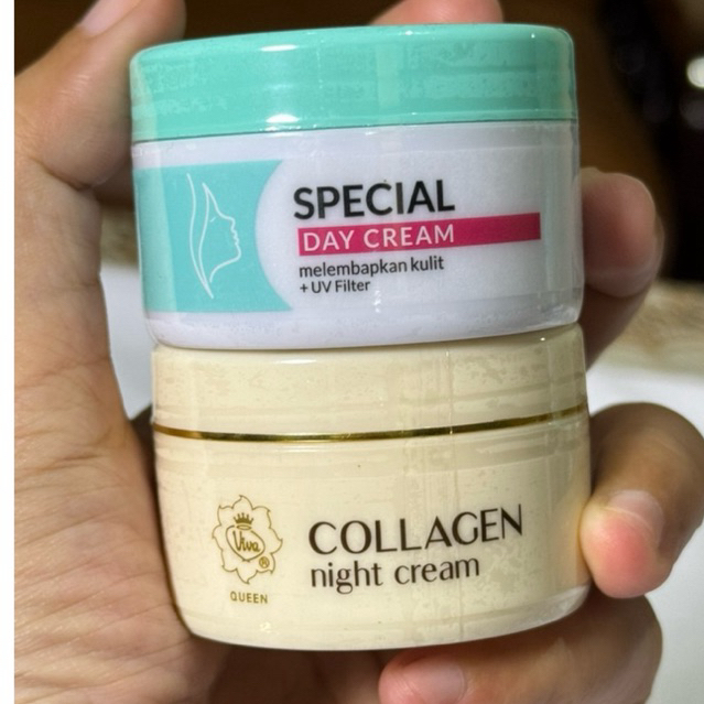 Krim siang dan malam Viva ( Special day cream & Collagen Night Cream )