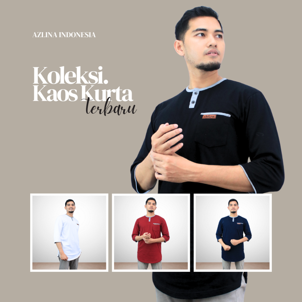 Baju Kurta Kaos Pakistan Pria Dewasa Premium Azlina Kekinian