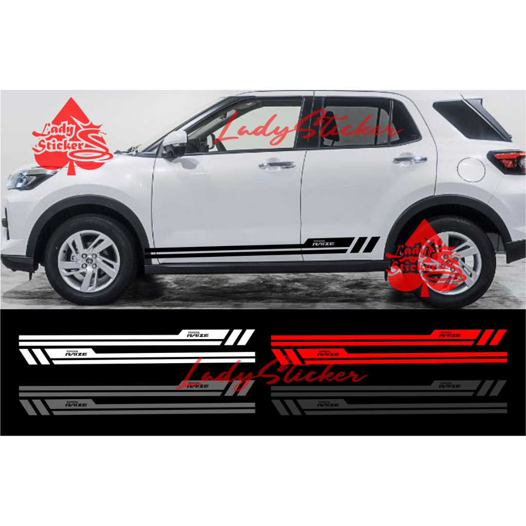 Cutting sticker mobil raize sticker stiker mobil toyota raize