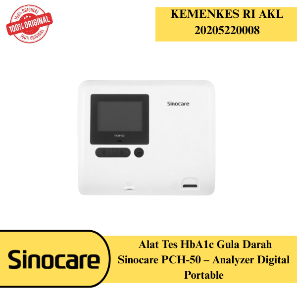 Alat Tes HbA1c Gula Darah Sinocare PCH-50 – Analyzer Digital Portable