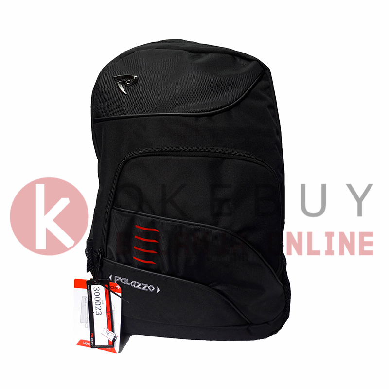 Tas Ransel Palazzo 300023 Black Laptop Backpack Tas Punggung Ransel Pria Ransel Wanita Tas Sekolah O