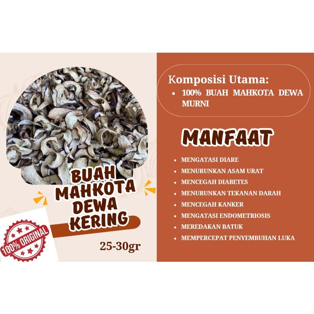 

mahkota dewa kering 1 kg/herbal mahkota dewa iris kering