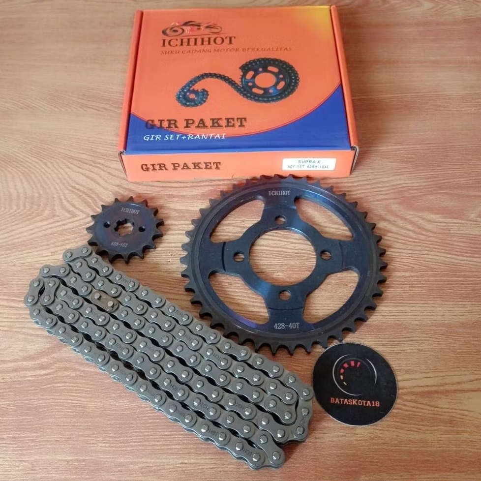 Gir set gear paket 15t-40t Supra x lama Supra fit lama baja sepuhan ichihot