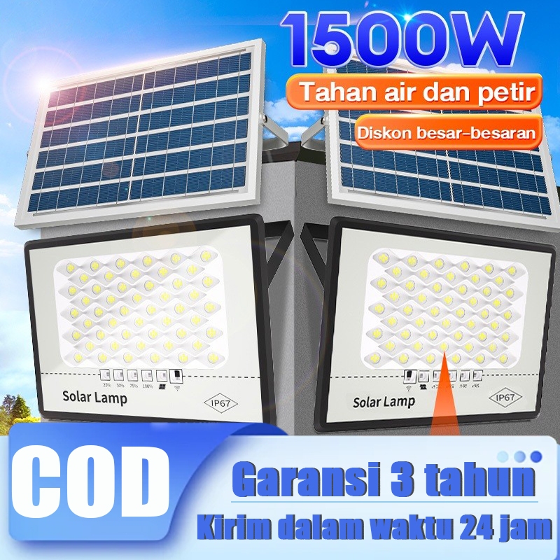 【Garansi 3 tahun】Lampu Tenaga Surya Lampu Solar Panel Lampu Lampu Salar Cell Lampu Outdoor Lampu Sor