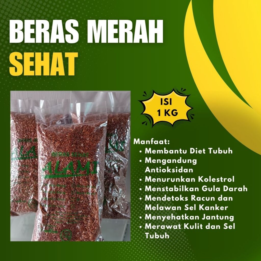 

beras merah sehat alami rendah gula aman penderita diabetes