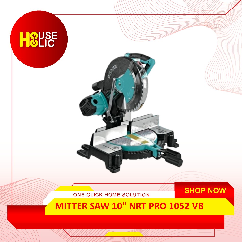 NRT PRO Miter Saw Mesin Gergaji Alumunium Mitersaw 10 Inchi 1052 VB
