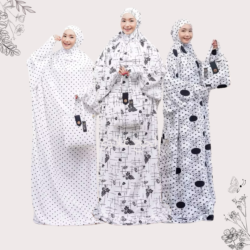 Mukena terusan Hadromaut Nur / mukena hadromaut / mukena terusan jumbo /Mukena terusan katun / Muken