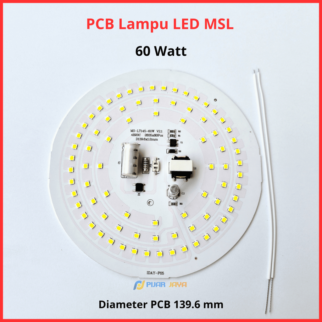 PCB LED AC MSL 60 Watt PCB Lampu Led Mesin Lampu LED Putih Terang