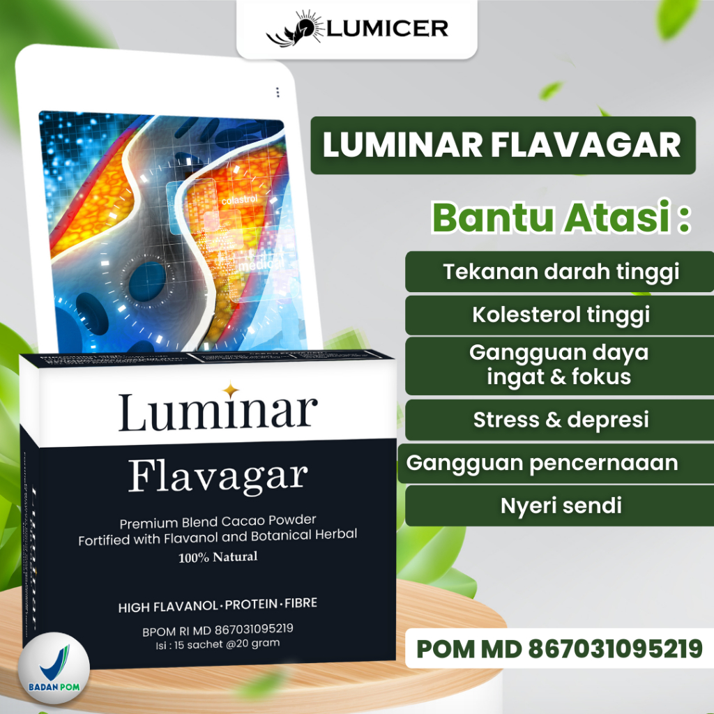 

LUMINAR FLAVAGAR PREMIUM BLEND CACAO POWDER 1 BOX ISI 15 SACHET @20gr