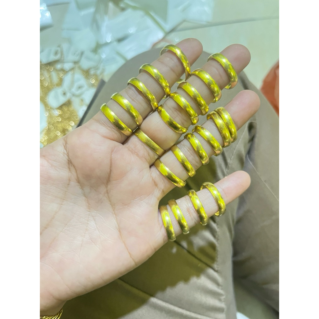 cincin belah rotan koin logam 91