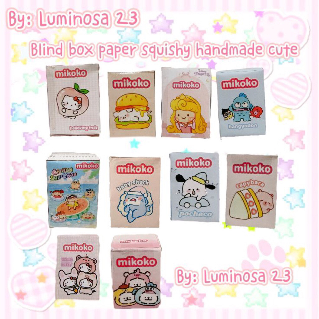 Blind box paper squishy handmade cute