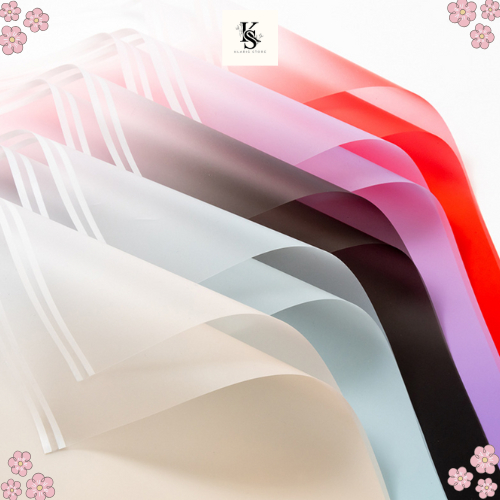 

20 Lembar Kertas Bunga Buket Cellophane Gradient Flower Wrapping Paper KB6044