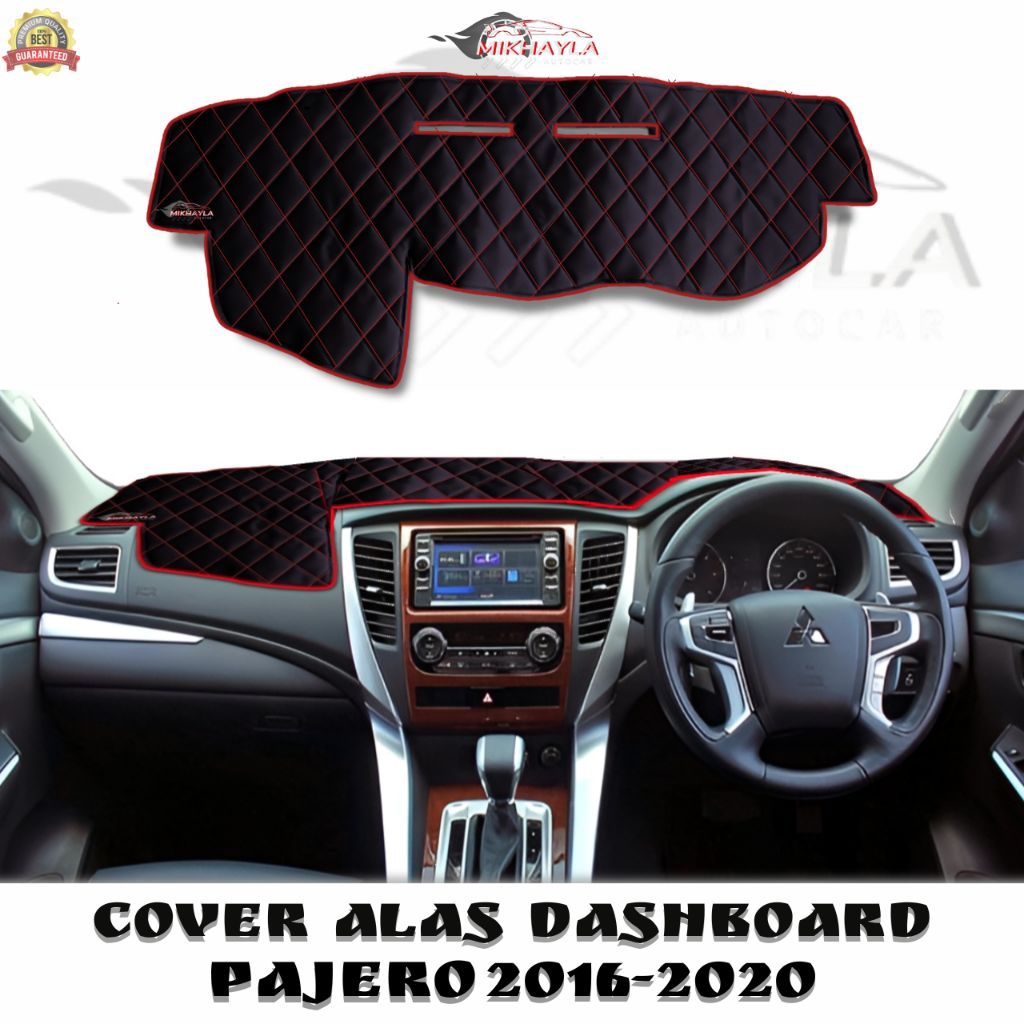 Cover Alas Dashboard/Pelindung Dasbord Pajero Aksesoris Pajero 2016-2020 Bahan Kulit Premium