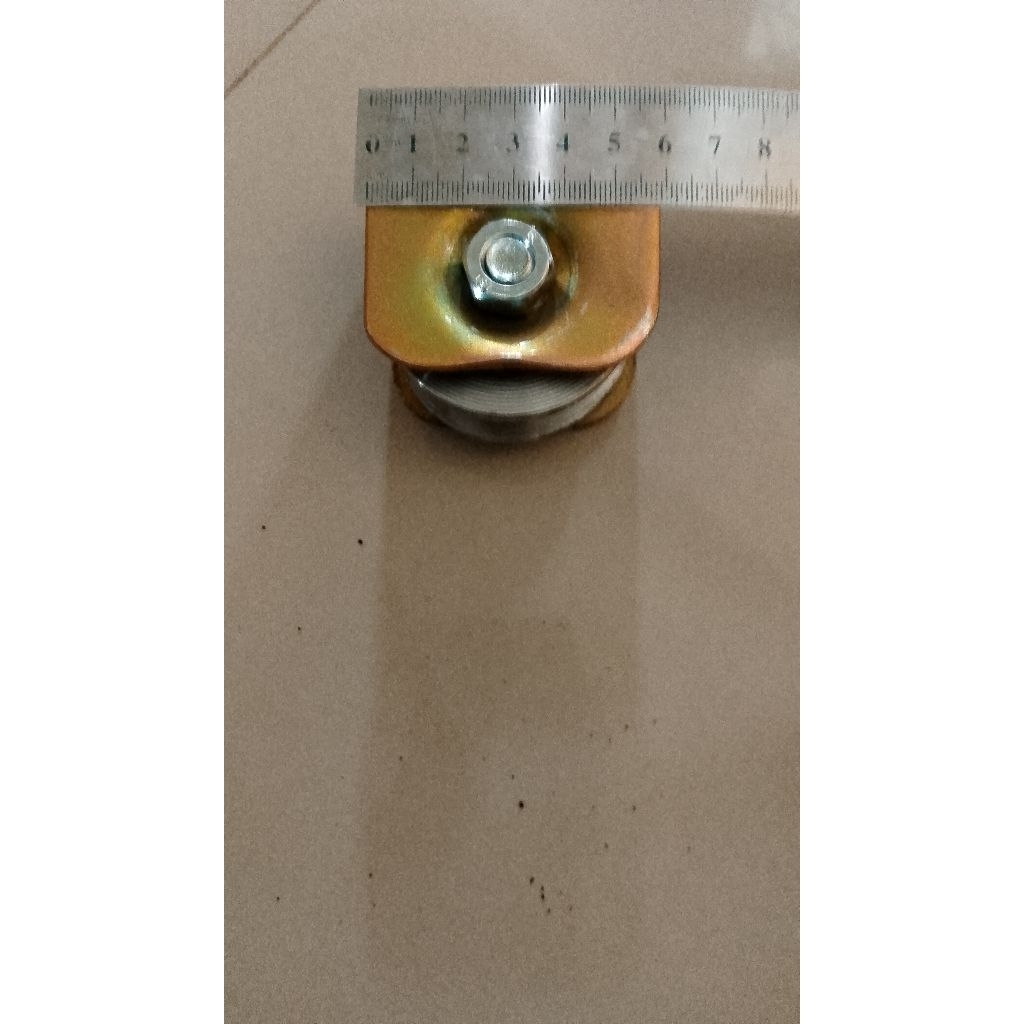roda pagar besi 6cm bulat