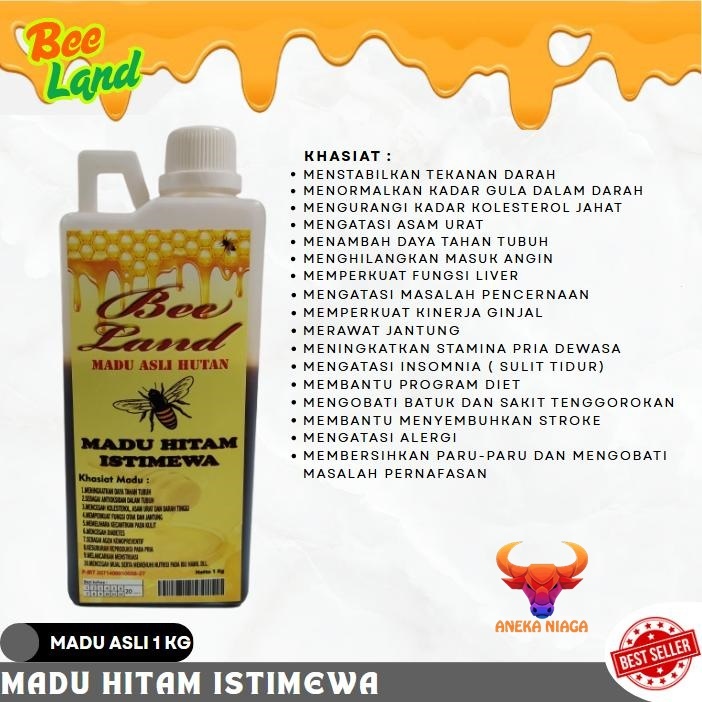 

MADU HITAM ISTIMEWA 1000g BEE LAND 100% ASLI MADU 1kg-AN22