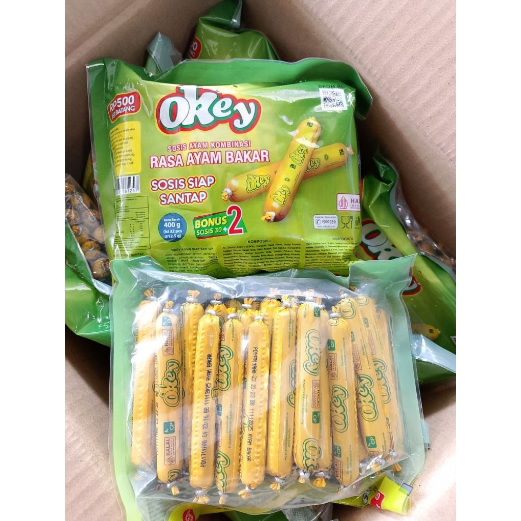 

sosis okey rasa ayam bakar mini isi 30+bonus 2