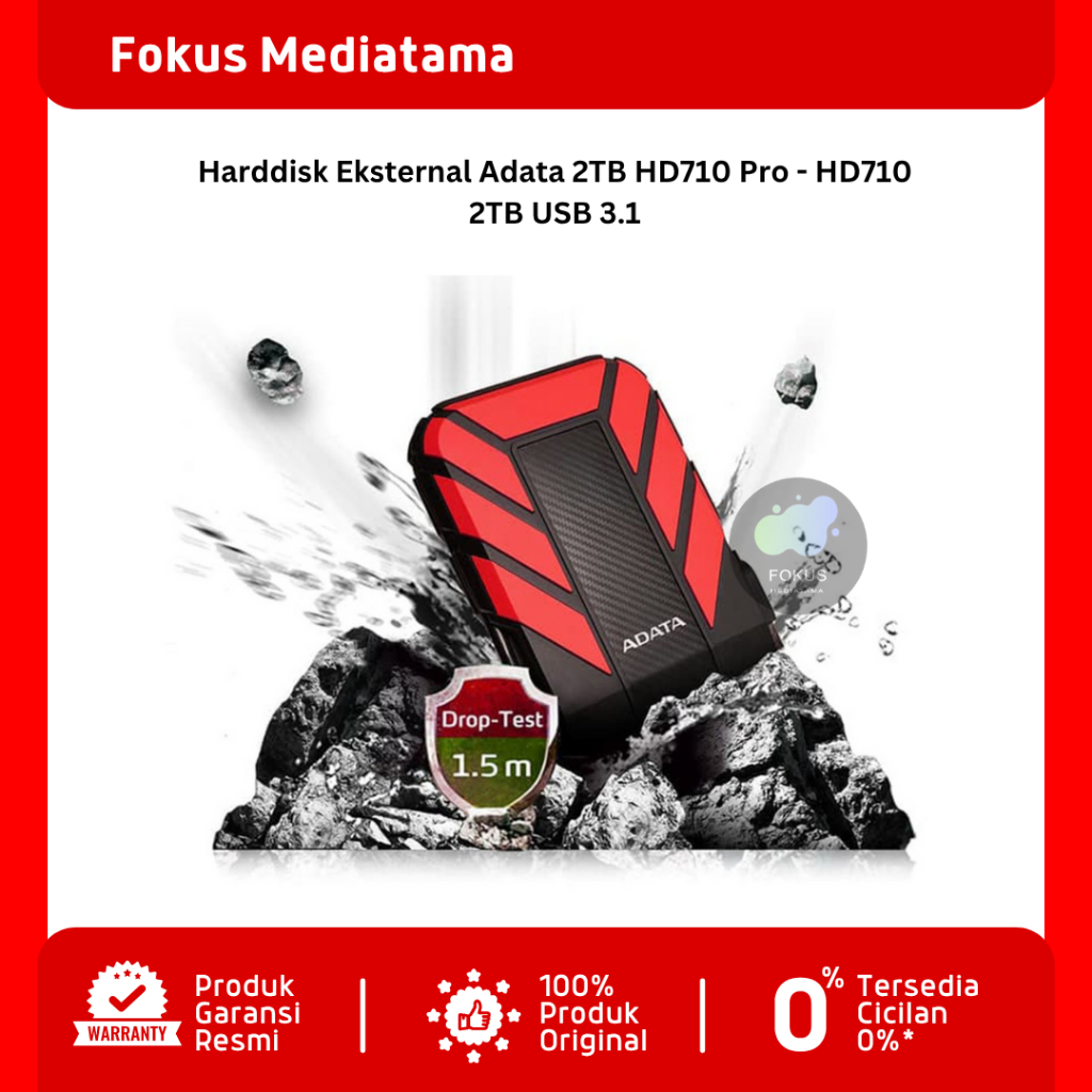 Harddisk Eksternal Adata 2TB HD710 Pro - HD710 2TB USB 3.1