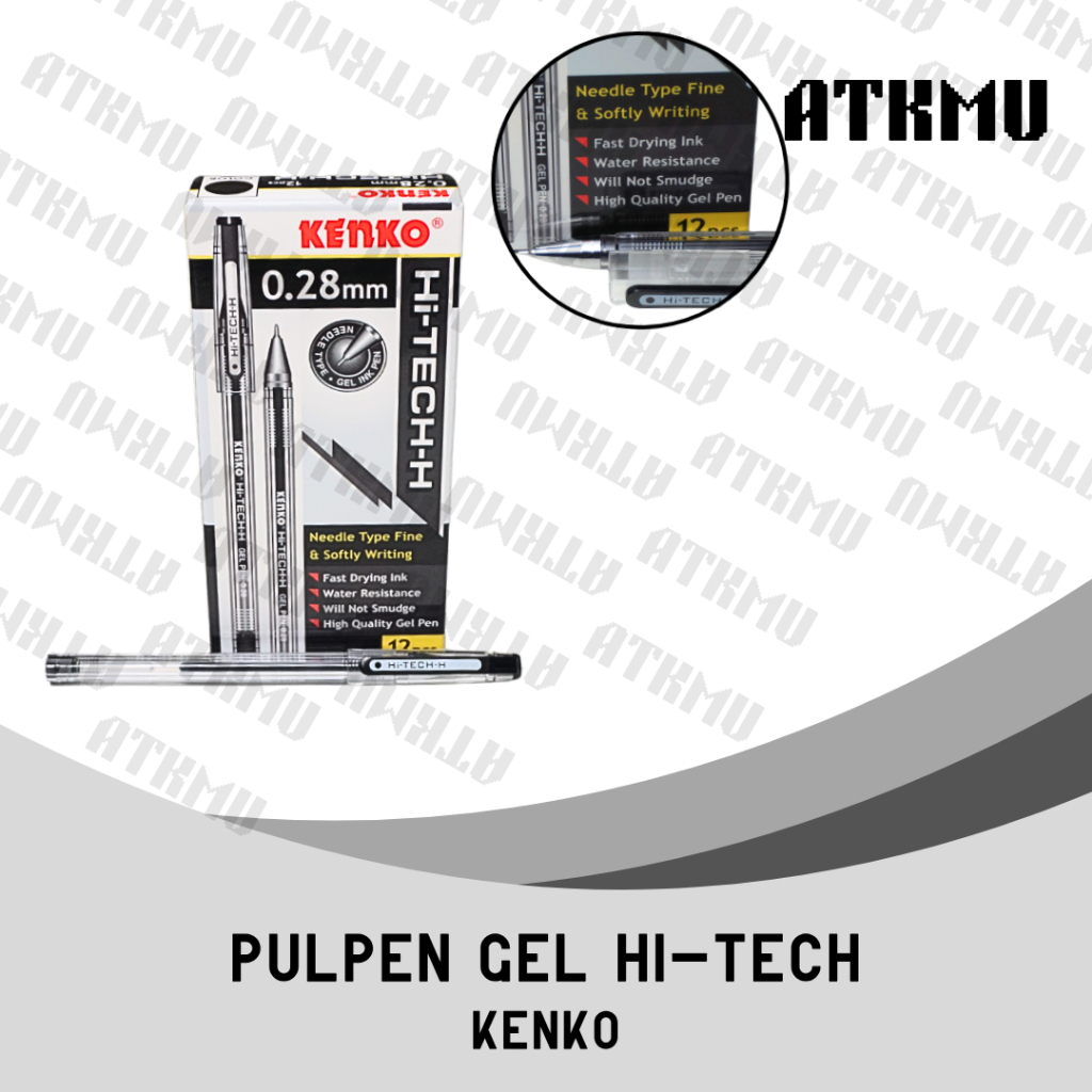 

Kenko Pulpen Gel Hi-TECH-H 0.28mm [Pack] Isi 12 Pcs