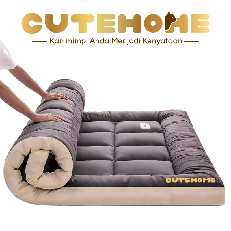 CUTEHOME Kasur Gender Kasur Lantai BULU Matras Protector Premium Kasur gender bulu Kasur bulu