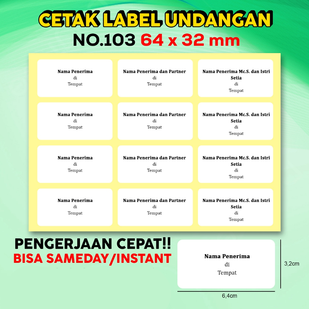 

AF Cetak Label Undangan Bahagia / Print Sticker Label Undangan Bahagia / Printing Custom Print/ Cetak Murah