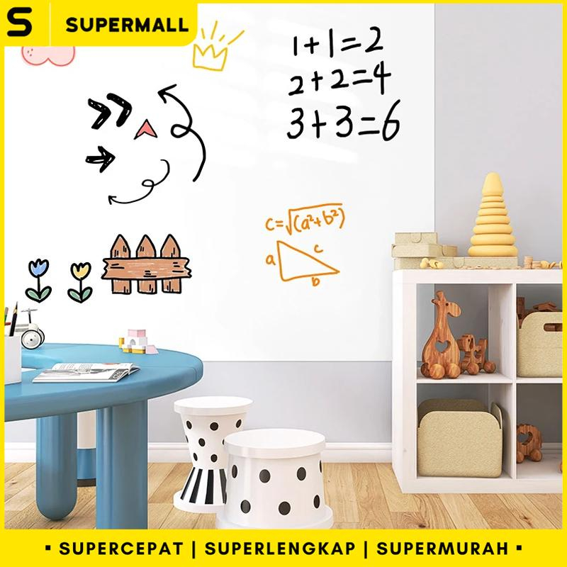 

SUPERMALL Whiteboard Sticker - Stiker Papan Tulis Putih Stiker Wallpaper Papan Tulis Tempel Dinding