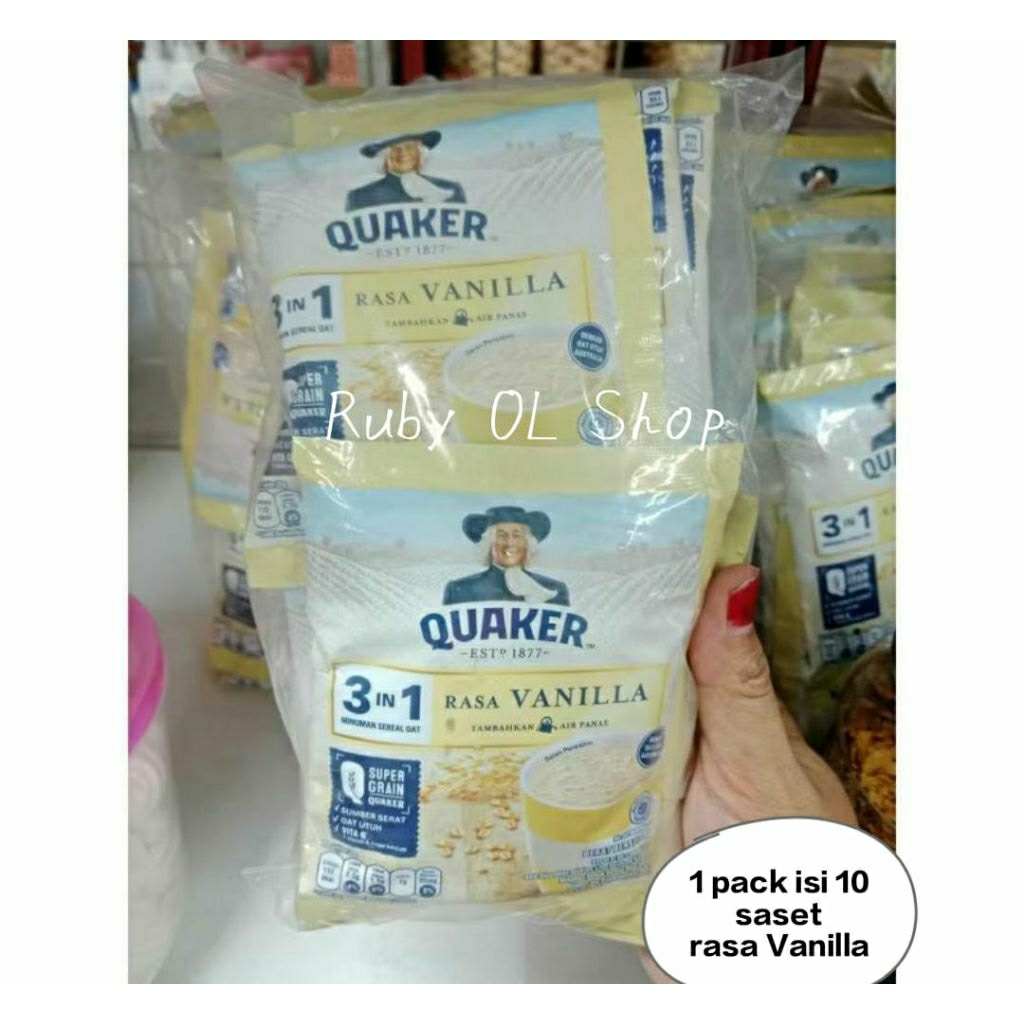 

Quaker Oatmeal 3in1 Rasa Cokelat dan Vanila Sachet 29gr || Quaker Termurah