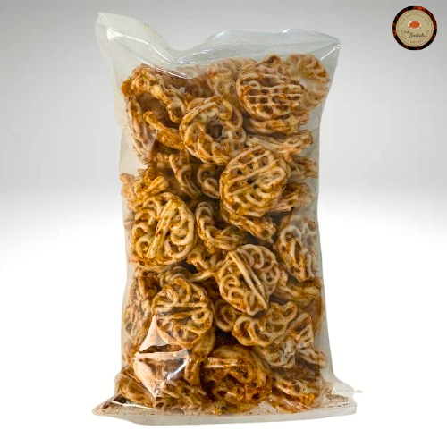 

Kerupuk Pedo Pedas Mawar 500gr Daun Jeruk